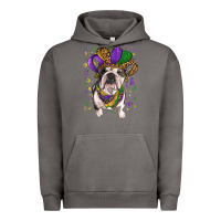 Pigment Tornado mardi gras hat  english bulldog Urban Hoodie - RanaPortraitStore