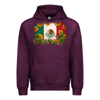 Mauve Wine mexican flag Urban Hoodie - Zillion Design Studio