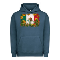 Pigment Midnight Navy mexican flag Urban Hoodie - Zillion Design Studio