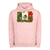 Pigment Salmon mexican flag Urban Hoodie - Zillion Design Studio