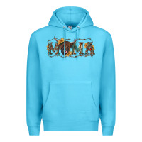 Ocean Blue western mama with highland cow Premium Hoodie - RanaPortraitStore