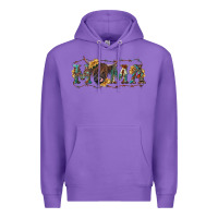 Purple western mama with highland cow Premium Hoodie - RanaPortraitStore