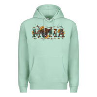 Seafoam western mama with highland cow Premium Hoodie - RanaPortraitStore