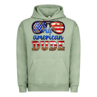 Pigment Oil Green all american dude Urban Hoodie - texasbilliewilder