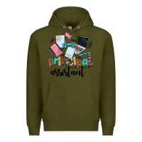 Army Green principal assistant Premium Hoodie - AdoDesignShop