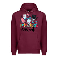 Burgundy principal assistant Premium Hoodie - AdoDesignShop