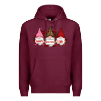 Burgundy happy valentine's day dno es with rose Premium Hoodie - RanaPortraitStore