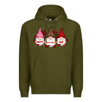 Army Green happy valentine's day dno es with rose Premium Hoodie - RanaPortraitStore