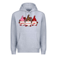 Heather Grey happy valentine's day dno es with rose Premium Hoodie - RanaPortraitStore