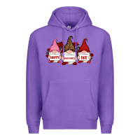 Purple happy valentine's day dno es with rose Premium Hoodie - RanaPortraitStore