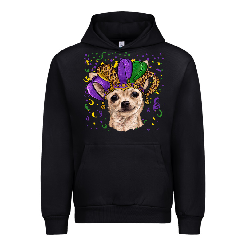 Mardi Gras Hat Chihuahua Urban Hoodie by RanaPortraitStore | Teevron