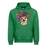 Emerald mardi gras hat chihuahua Urban Hoodie - RanaPortraitStore