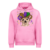 Fuchsia Pink mardi gras hat chihuahua Urban Hoodie - RanaPortraitStore