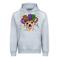 Heather Grey mardi gras hat chihuahua Urban Hoodie - RanaPortraitStore