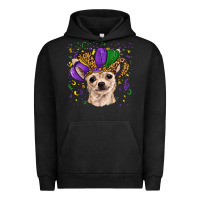 Pigment Black mardi gras hat chihuahua Urban Hoodie - RanaPortraitStore