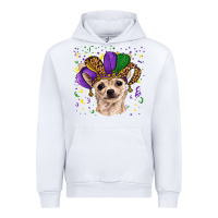 White mardi gras hat chihuahua Urban Hoodie - RanaPortraitStore