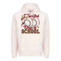 Pale Pink i tackled 100days of school baseball Premium Hoodie - texasbilliewilder