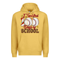 Antique Gold i tackled 100days of school baseball Premium Hoodie - texasbilliewilder