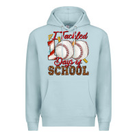 Blue Mist i tackled 100days of school baseball Premium Hoodie - texasbilliewilder