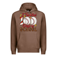 Chestnut i tackled 100days of school baseball Premium Hoodie - texasbilliewilder
