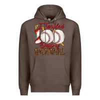 Coffee i tackled 100days of school baseball Premium Hoodie - texasbilliewilder