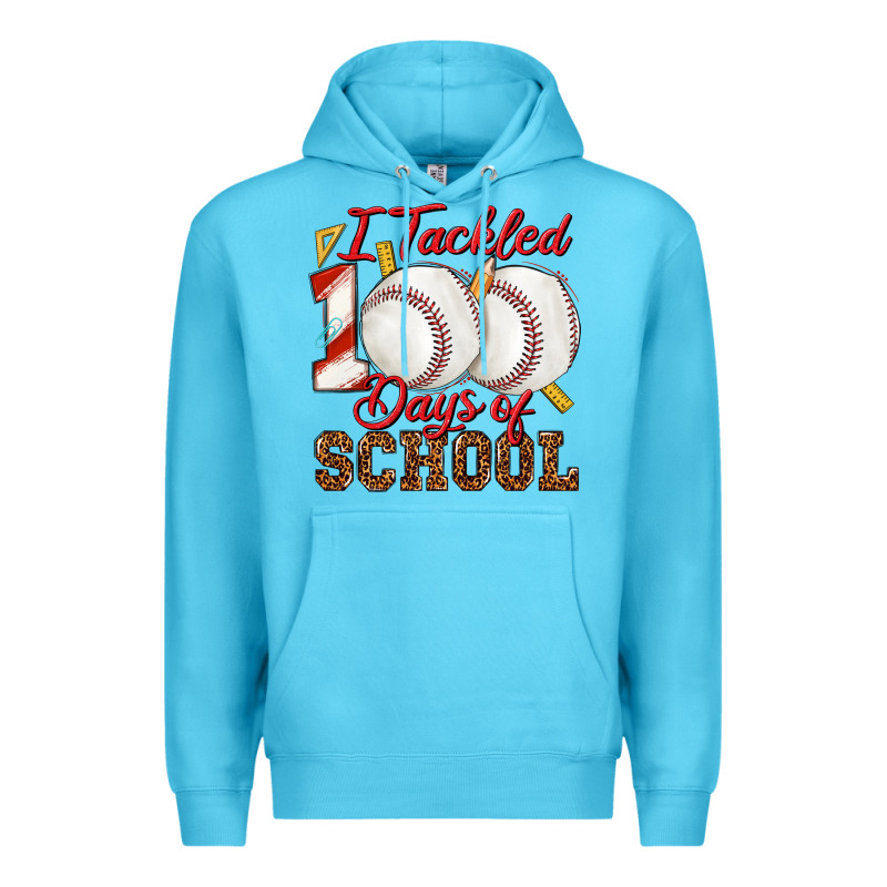 I Tackled 100days Of School Baseball Premium Hoodie by texasbilliewilder | Teevron