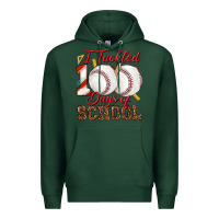 Sports Green i tackled 100days of school baseball Premium Hoodie - texasbilliewilder