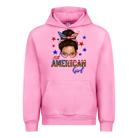 Fuchsia Pink all american girl messy bun Urban Hoodie - texasbilliewilder