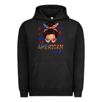 Pigment Black all american girl messy bun Urban Hoodie - texasbilliewilder