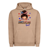 Pigment Burro all american girl messy bun Urban Hoodie - texasbilliewilder