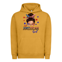 Pigment Peanut Butter all american girl messy bun Urban Hoodie - texasbilliewilder