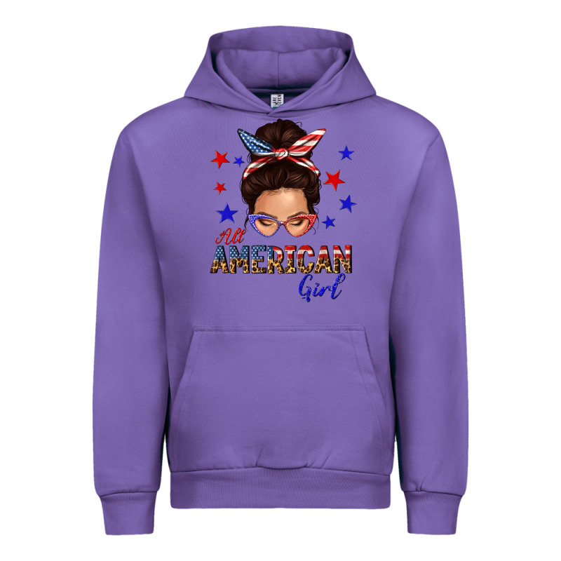 All American Girl Messy Bun Urban Hoodie by texasbilliewilder | Teevron