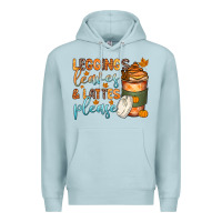 Blue Mist leggins leaves and lattes Premium Hoodie - Zillion Design Studio