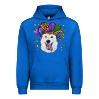 Cobalt mardi gras hat  white shepherd Urban Hoodie - RanaPortraitStore