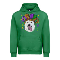 Emerald mardi gras hat  white shepherd Urban Hoodie - RanaPortraitStore