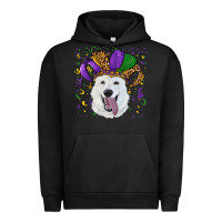 Pigment Black mardi gras hat  white shepherd Urban Hoodie - RanaPortraitStore