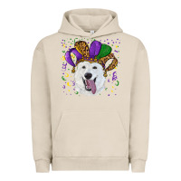 Pigment French Oak mardi gras hat  white shepherd Urban Hoodie - RanaPortraitStore