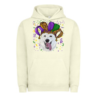 Pigment Pistachio mardi gras hat  white shepherd Urban Hoodie - RanaPortraitStore