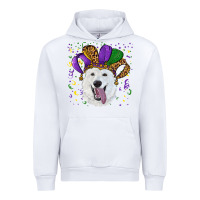 White mardi gras hat  white shepherd Urban Hoodie - RanaPortraitStore