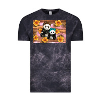 Cloud Black Mama Panda And Baby Panda Vintage Tee - Artiststas