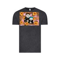 Vintage Black Mama Panda And Baby Panda Vintage Tee - Artiststas