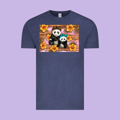 Mama Panda And Baby Panda Vintage Tee Designed By Artiststas