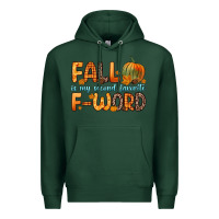 Sports Green fall is my second favorite f word Premium Hoodie - Zillion Design Studio