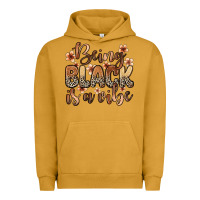 Pigment Peanut Butter being black is a vibe Urban Hoodie - Zillion Design Studio