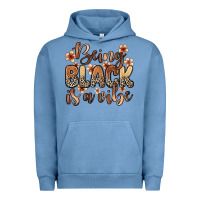 Pigment Pebble Blue being black is a vibe Urban Hoodie - Zillion Design Studio
