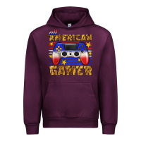 Mauve Wine all american gamer Urban Hoodie - texasbilliewilder