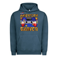 Pigment Midnight Navy all american gamer Urban Hoodie - texasbilliewilder