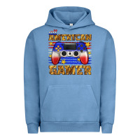 Pigment Pebble Blue all american gamer Urban Hoodie - texasbilliewilder