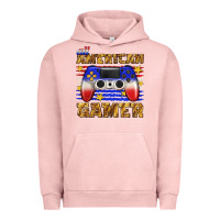 Pigment Salmon all american gamer Urban Hoodie - texasbilliewilder