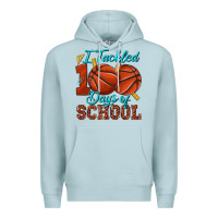 Blue Mist i tackled 100days of school basketball Premium Hoodie - texasbilliewilder